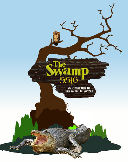 This was my initial idea when given nothing but "The Swamp" for the name of the homeowners property